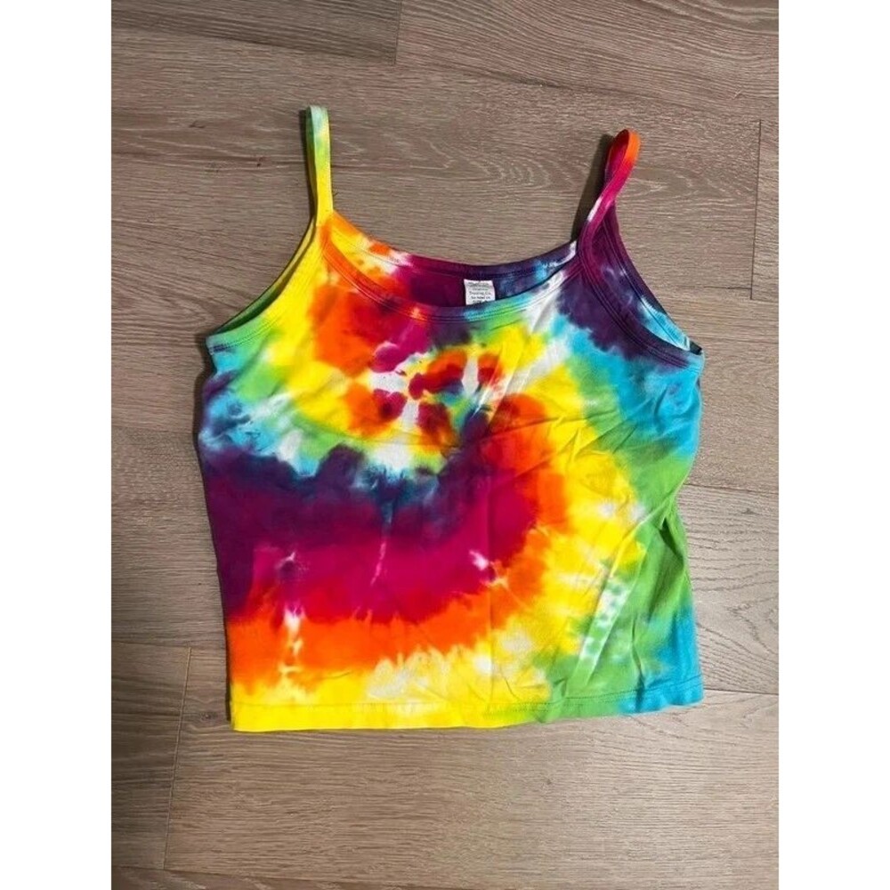 Dharma Trading Co Tie Dye Camisole Tank Top Small Cotton Lycra